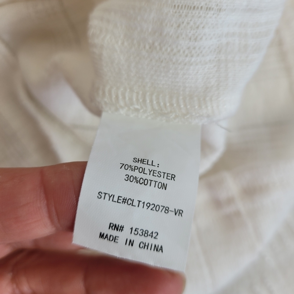 Code x Mode ivory top button front square neckline flare sleeves fairy girly M - Picture 4 of 8